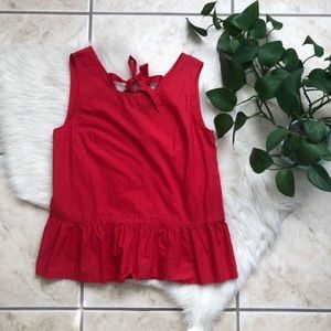 J.Crew Bow Back Peplum Blouse